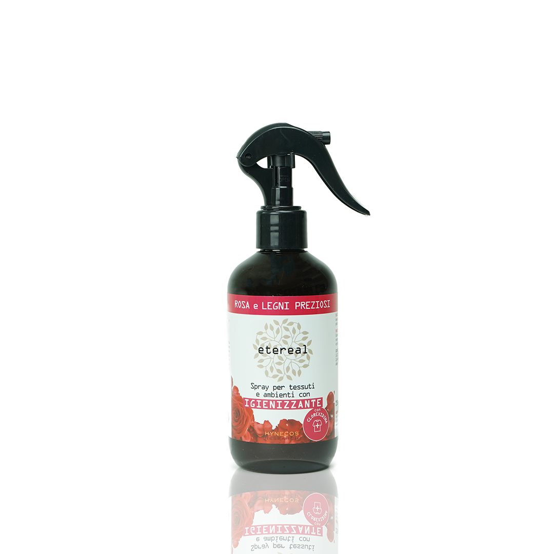 Rosa e Legni - Spray per tessuti e ambienti profumato con igienizzante - 250 ml